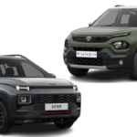Hyundai Exter and Tata Punch comparison front view