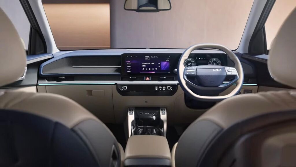 interior of kia carens clavis