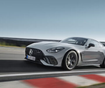 Mercedes-AMG GT 63 Pro front three-quarter view with aggressive aero package