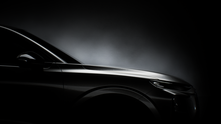 side view of the new teased Audi Q3
