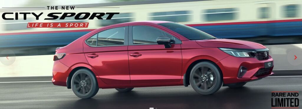Side view of the Honda City sport