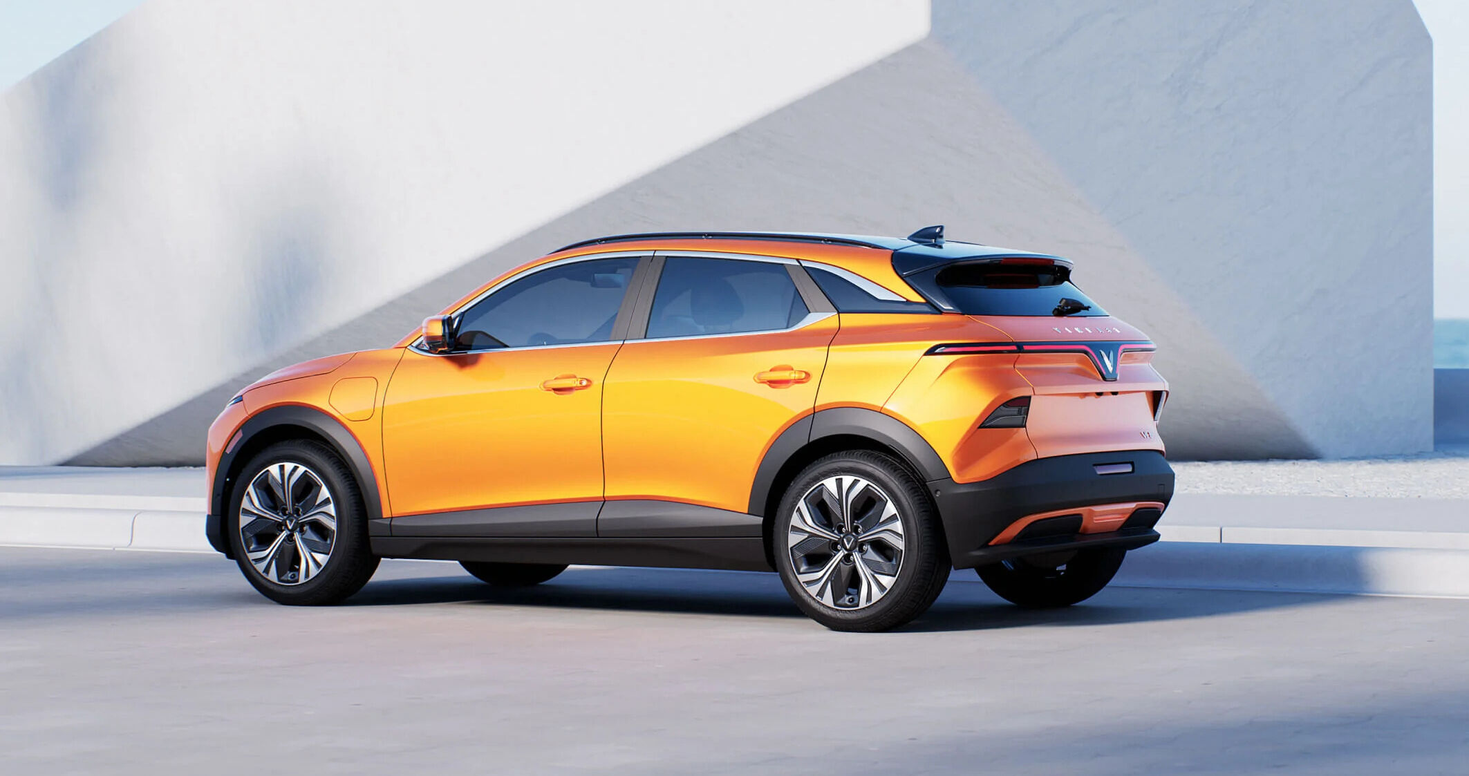 The Vinfast VF6 with its crossover roof line