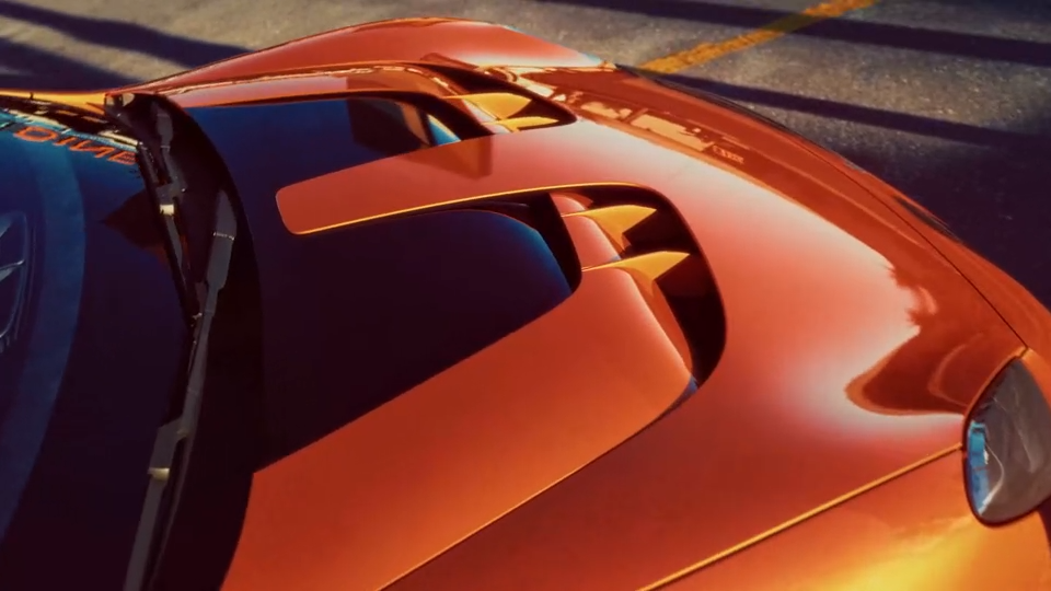 Close-up of aerodynamic hood vents on the AMG GT XX concept