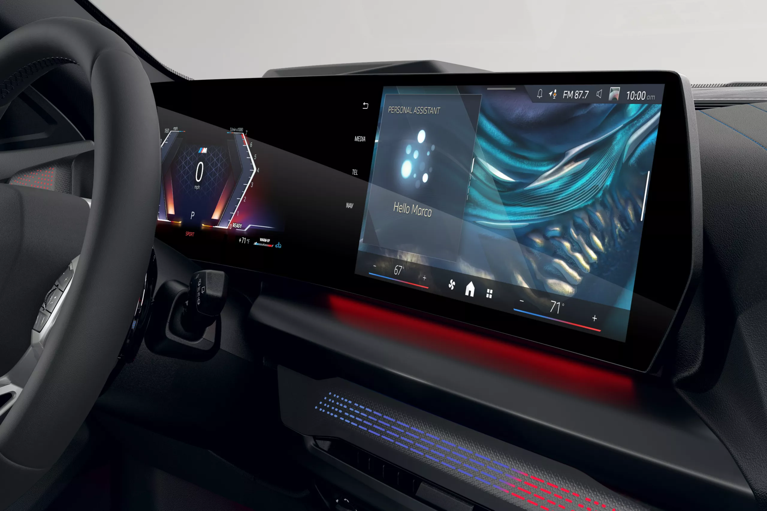 BMW Curved Display infotainment and driver screen